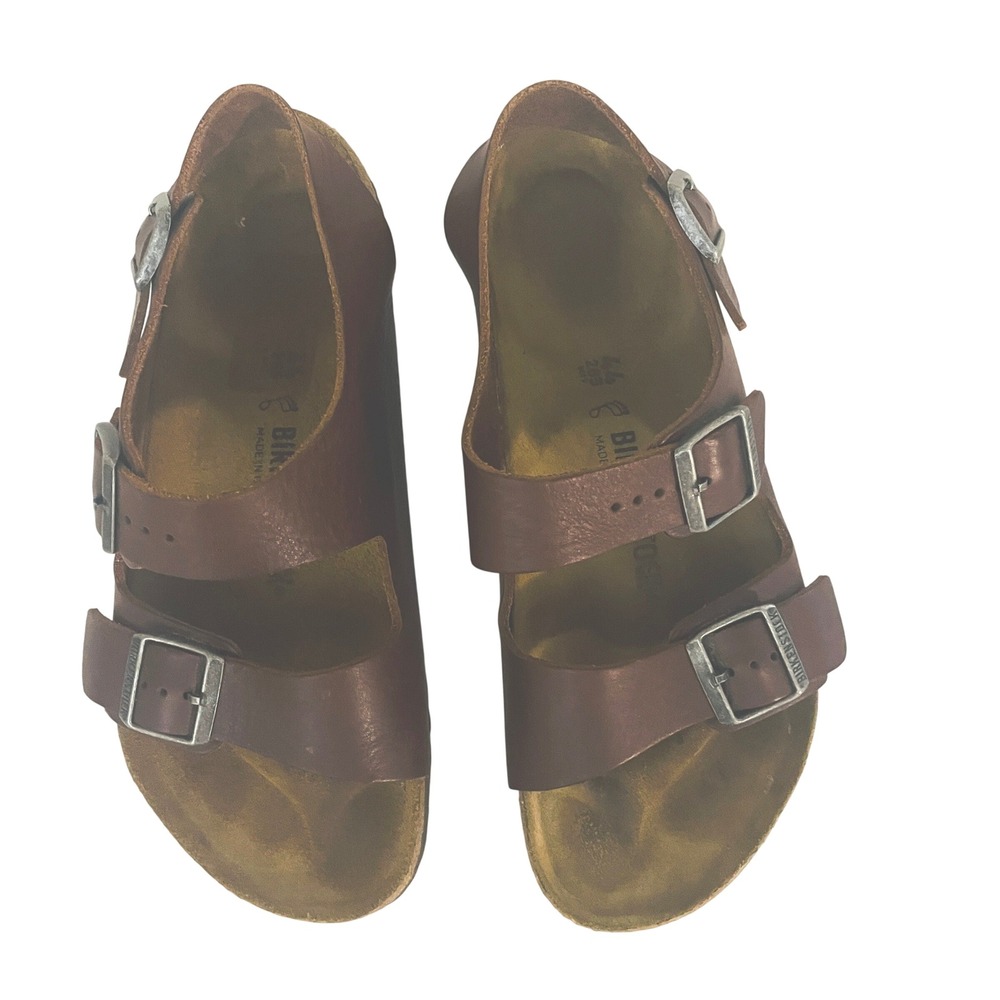 Birkenstock Milano Crosstown Mens EU44 US11 Brown Oiled Leather Sandals Granola